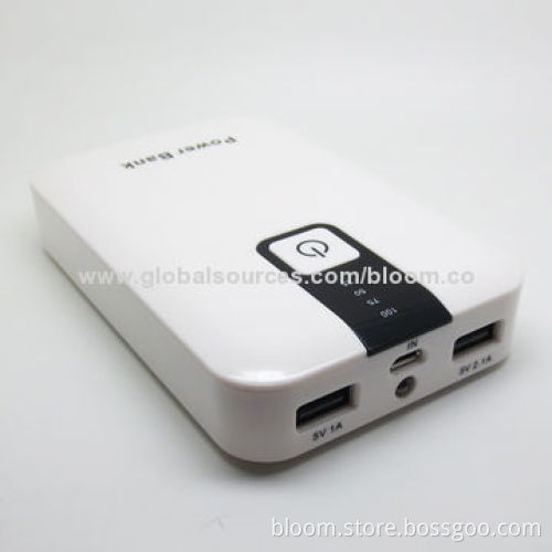 Fashionable 5,000mAh dual USB port power bank for mobile phone welcome OEM